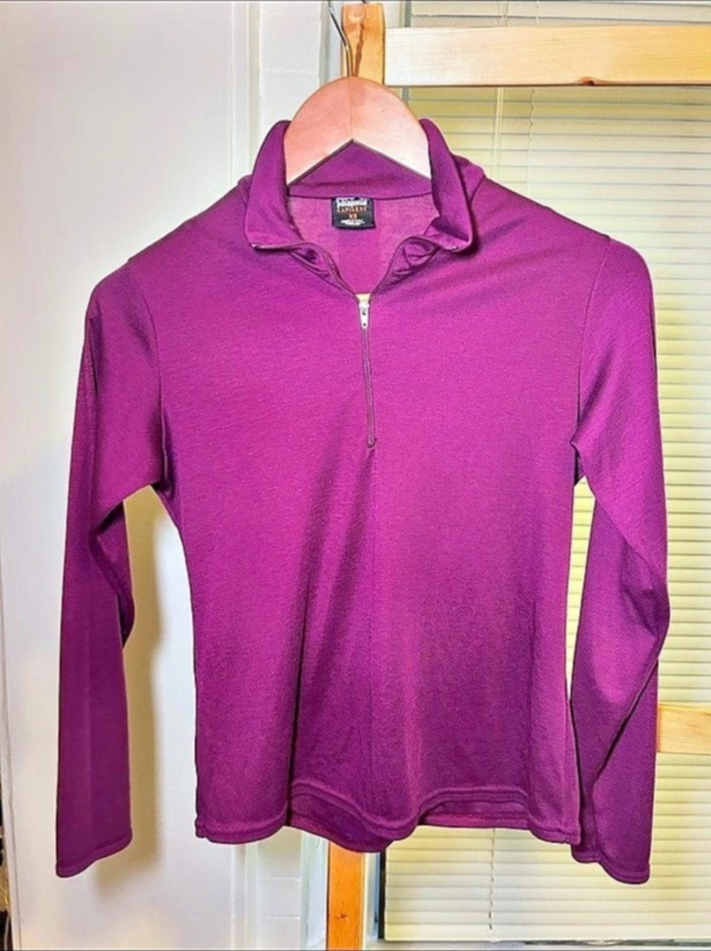 Patagonia Capilene Zip-Neck Base Layer Top Purple XS